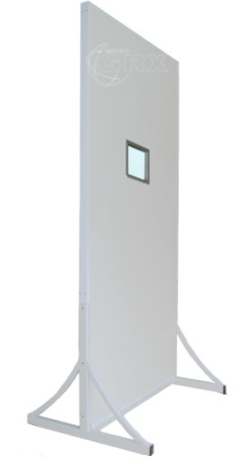 Equipamentos Radiologia - Biombo Radiológico - Biombo Fixo 0,80x2,10 m c/ 1,5 mm Pb c/ Visor 15x20 cm